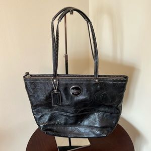 Coach Patent Leather Monogram Tote